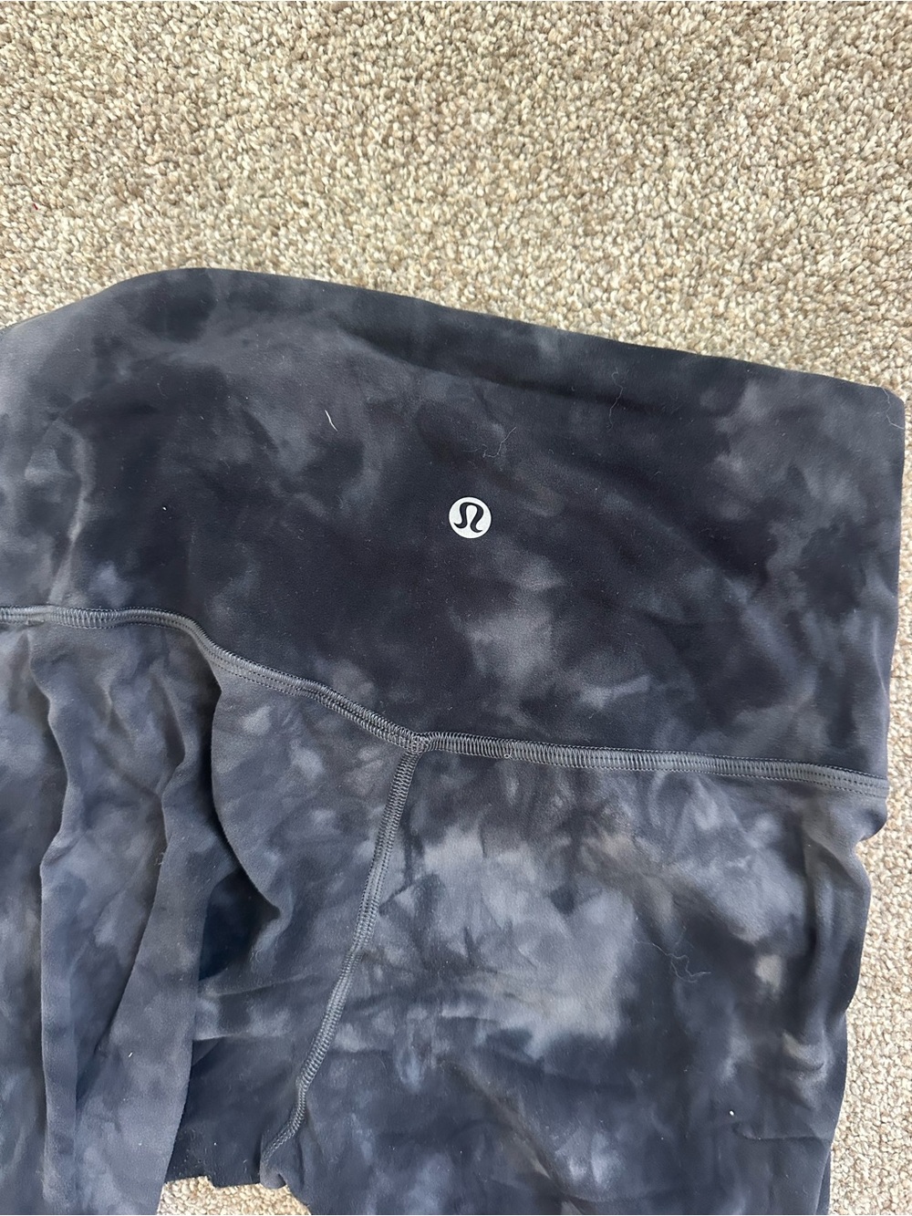 lululemon athletica High-Rise Align Charcoal Tie-Dye Leggings - size 6 - Picture 4 of 4